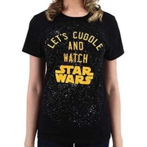 Let's Cuddle and Watch Star Wars Jr Women's Tshirt